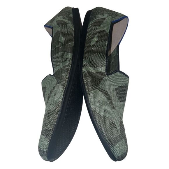 Rothy's Olive Green Camo Round Toe Knit Slip On Flats Size 9 - Picture 6 of 11